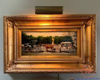 COLIN CAMPBELL COOPER (1856-1937) NYC Central Park (Grand Army Park) Oil on Board
