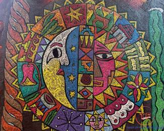 Original Oil on Vellum Signed ELVIS