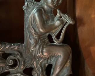 Antique Bronzed Cast Iron Frame with Cherubs