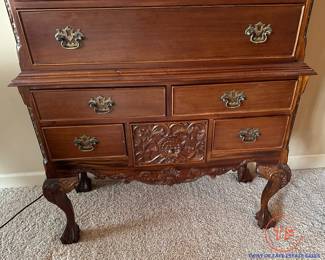 Queen Anne Chippendale Style Highboy Dresser