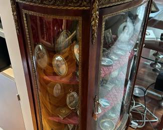 Antique Louis XV Bronze Mounted and Marble Topped (Vitrine) Display Cabinet