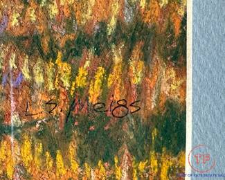 L.S. MEIGS Pastel on Watercolor "Watercourse" Loup (Platte) River 