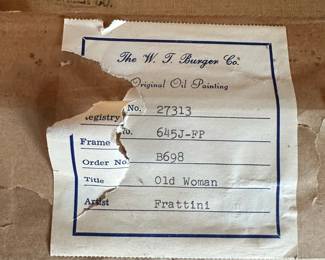 "Old Woman" Oil on Canvas by ENRICO FRATTINI