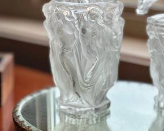 LALIQUE Bacchantes Small Nude Figural Vase