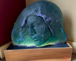 "Night Flow" Cast Glass Sculpture by JOHN THEIN