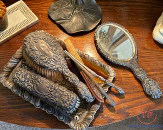 Antique Sterling Silver Vanity Set