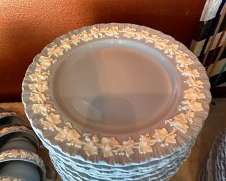 WEDGEWOOD Embossed Queensware LARGE China Set