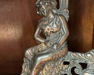 Antique Bronzed Cast Iron Frame with Cherubs