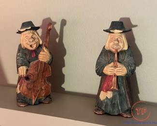 Primitive Hand Carved Folk Art Figures