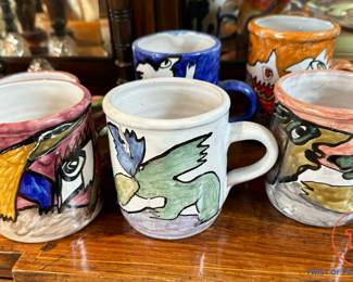 Hand Painted Ceramic Mugs by YANNICK LEIDER