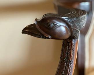 Antique Georgian Settee with Figural Bird Head Carved Arm Rests