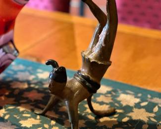 Bronze Art Deco Jester Candle Holders