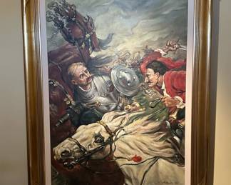 Original Oil on Canvas "The Calvary" Signed W ANDERSON