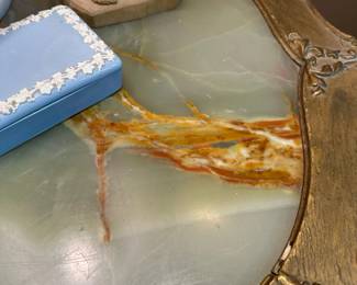 Antique King Louis XV Onyx Top Table