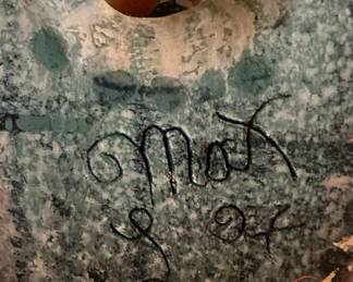 Painted Ceramic Figural Statue by MAX LEHMAN