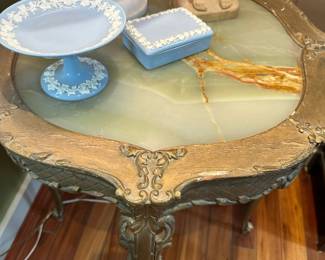 Antique King Louis XV Onyx Top Table