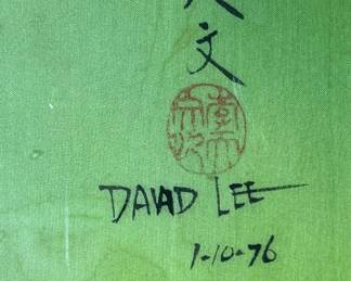 Hand Painted Watercolor on Silk by DAVID LEE (1976)