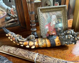 Antique Chinese Hand Carved Opium Pipe