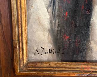 "Old Woman" Oil on Canvas by ENRICO FRATTINI