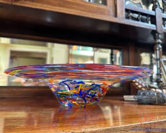 Murano Style Art Glass Bowl