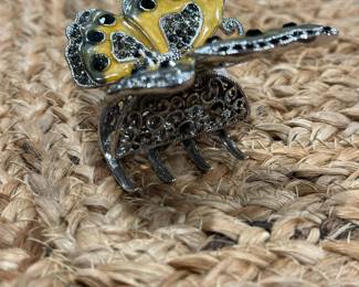 WEIN Enamel and Crystal Butterfly Hair Clip