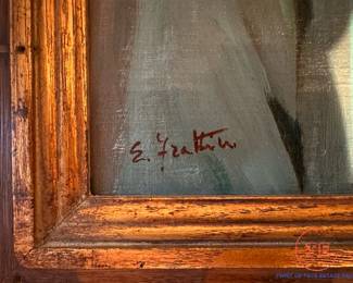 "Old Man" Oil on Canvas by ENRICO FRATTINI