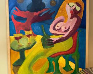 Original Oil on Canvas “Waiting for an Invitation” by YANNICK LEIDER
