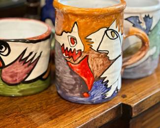 Hand Painted Ceramic Mugs by YANNICK LEIDER
