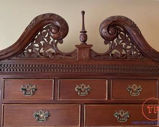 Queen Anne Chippendale Style Highboy Dresser