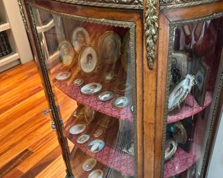Antique Louis XV Bronze Mounted and Marble Topped (Vitrine) Display Cabinet