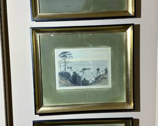 Framed Antique Aquatints
