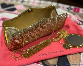 JUDITH LEIBER Vintage Evening Purse with Champagne SWAROVSKI Crystals