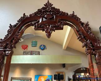 Victorian Style Ornately Carved Floral (Dresser) Mirror