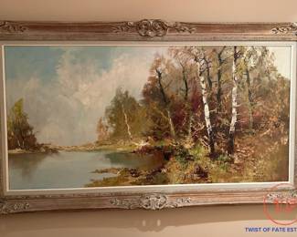 Large Oil on Canvas Landscape by HANS GRABNER