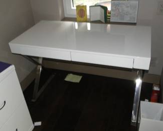 Desk with chrome legs