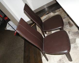 Italian leather chairs