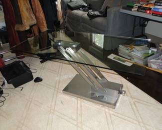 Chrome and Glass Lift Coffee Table (2 of these)