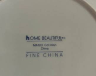 hOME BEAUTIFUL MA103 Cotillion China