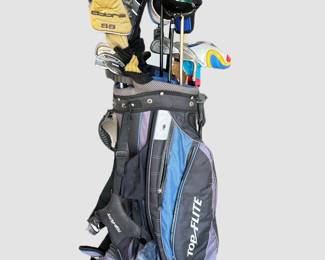 Top Flite golf bag and Warrior clubs