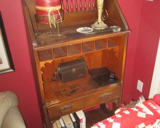 antique oak secretary and household
