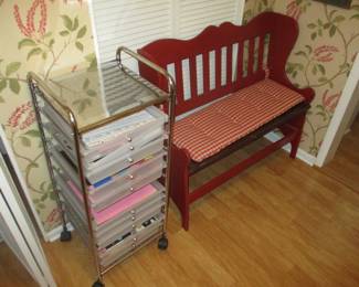 ENTRY BENCH AND CRAFT DRAWERS