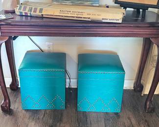 vibrant stools with console