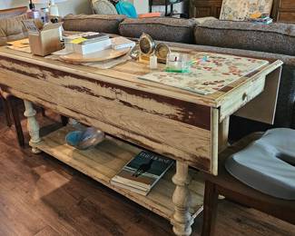 fabulous ,large country table with folding sides