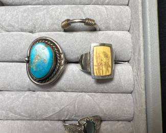 art deco ring, turquoise stone ring