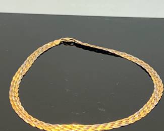 yellow and gold weave necklace