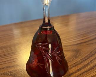 bavarian red crystal bell glass