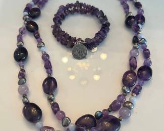amethyst necklace and bracelet from smithsonian store