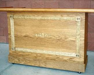 Hand crafted Oak Wood bar. 6' wide. Great for man-cave or as portable bar.