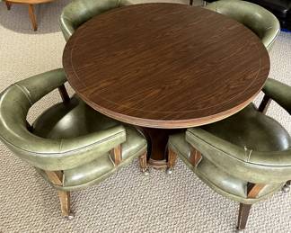 1970 MCM table and chair set. Chairs need reupholster.