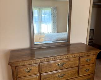 Dresser with mirror, part of 4 piece Sumter matching bedroom set.  